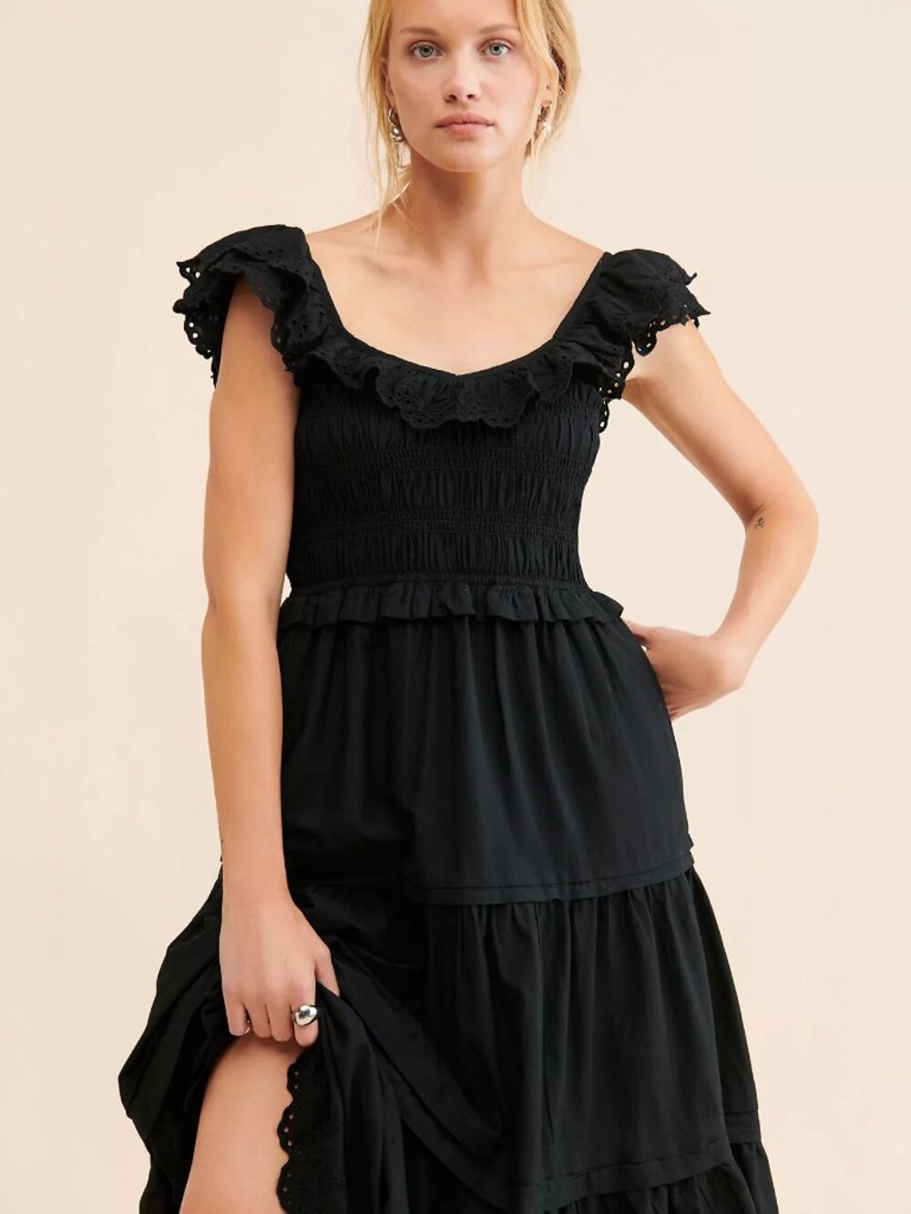 Madewell Madilynn Ruffle Neck Lucie Dress - Picture 3 of 9